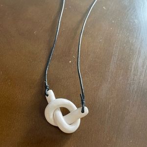 Korinne Vader ceramic knot necklace